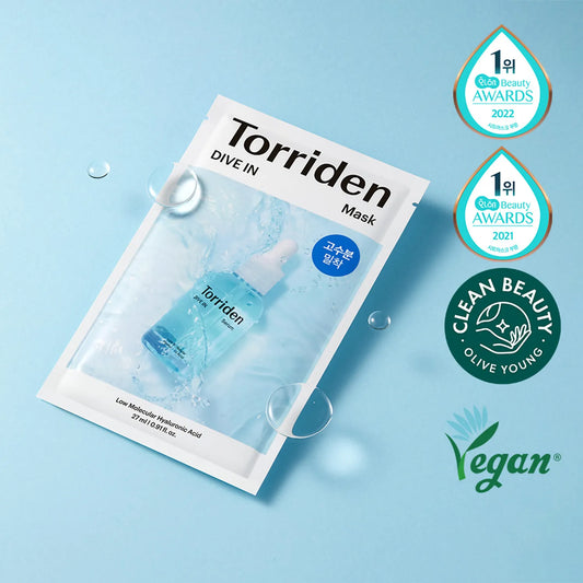 Torriden DIVE IN Low Molecular Hyaluronic Acid Mask (10 pcs/ with box) image 0